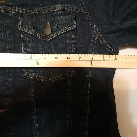 J Brand Denim Trucker Jean Jacket New Indigo Darkas Washed Blue - NWT - Picture 8 of 8